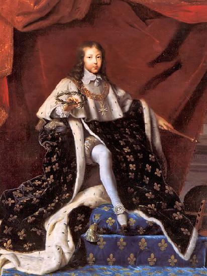 Henri Testelin Portrait of Louis XIV, only ten years old, but already king of France Spain oil painting art